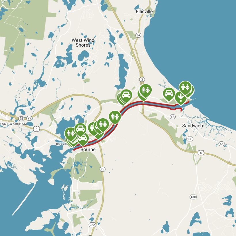 Cape Cod Canal Bikeway Map