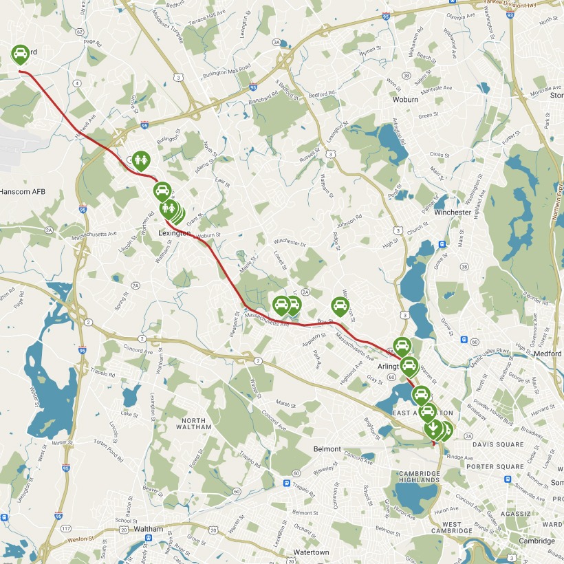 Minuteman Commuter Bikeway Map