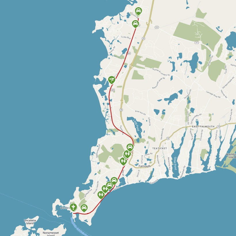 Shining Sea Bikeway Map