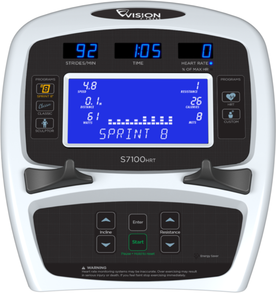 Vision Fitness S7100HRT Suspension Elliptical West Michigan Bike