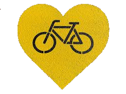 heart with bike