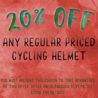 20% any regular priced helmet