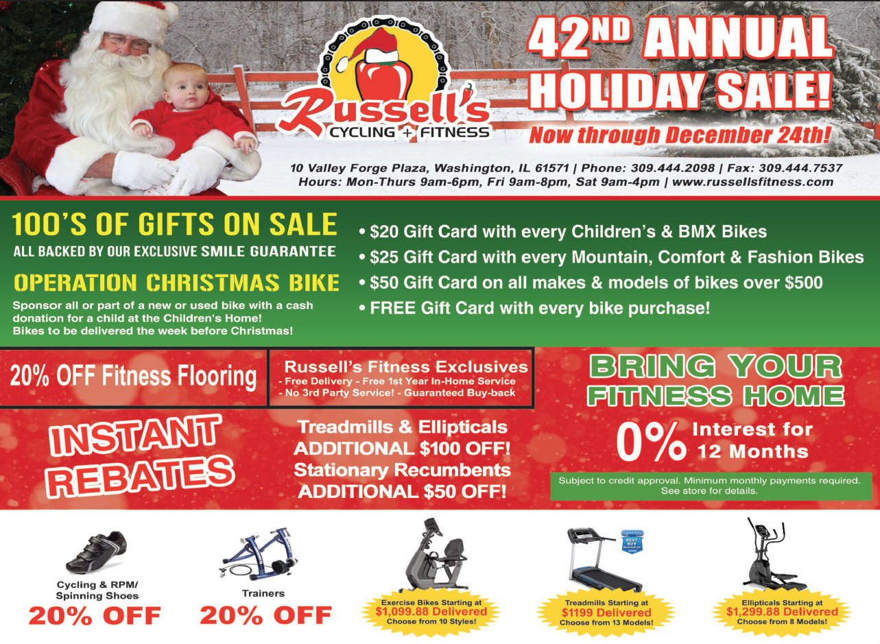 Russell's Cycling & Fitness Holiday Sale
