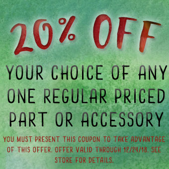 20% off part or accessory