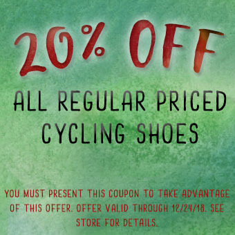 20% off cycling shoes