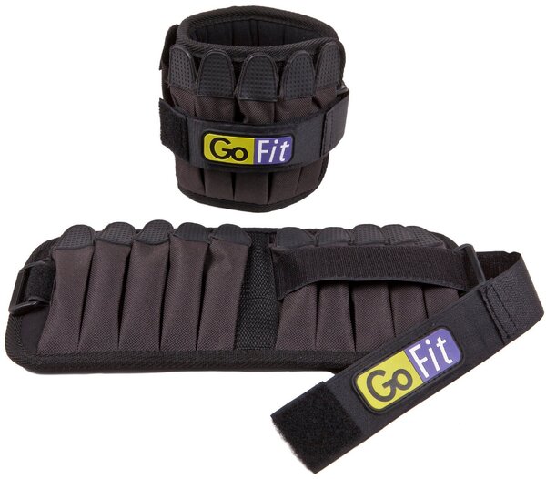 GoFit Padded Adjustable Ankle Weights | 10lb
