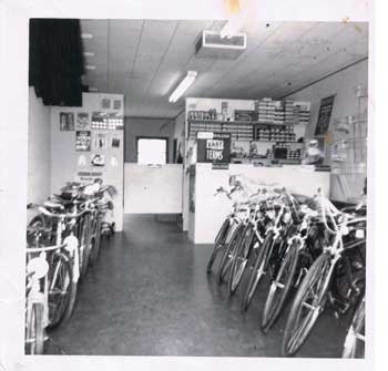 opening day at Don's Bicycle Shop in 1959