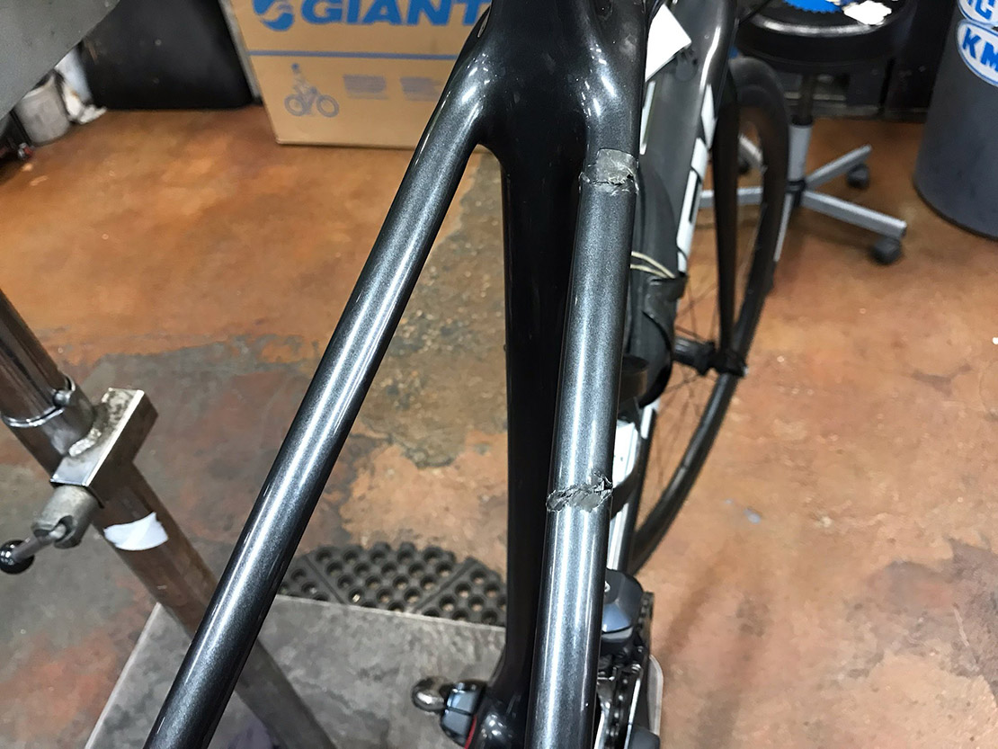 fixing carbon fiber bike frames