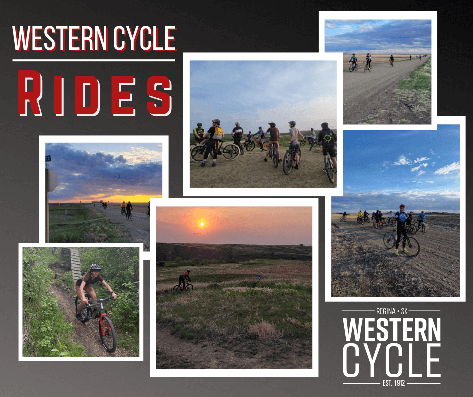 A collage of Western Cycles Rides photos