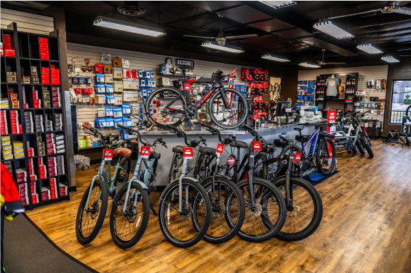 Electric bikes for sale in our Ogden bike shop.