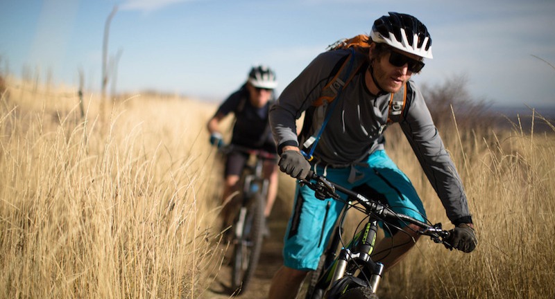 Mountain bike riders on a trail