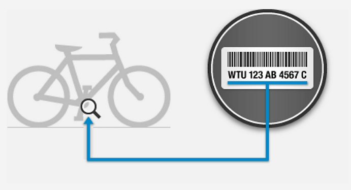 Location of serial number, under the bottom bracket