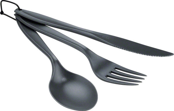 GSI OUTDOORS GSI Outdoors 3-Piece Ring Cutlery: Gray