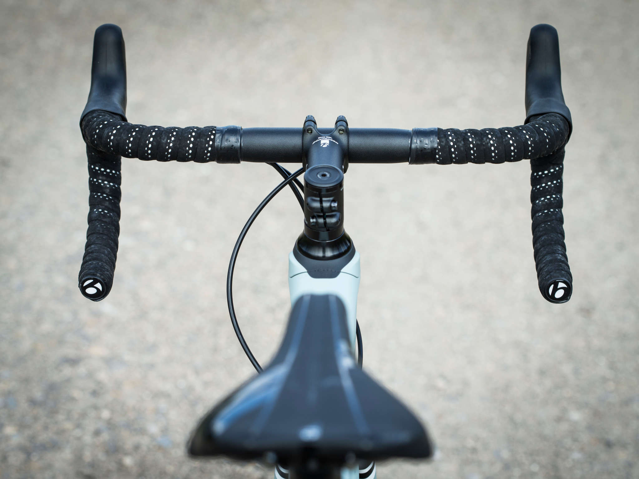 image of a gravel bike handlebars