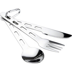 GSI OUTDOORS GSI Outdoors 3-Piece Glacier Ring Cutlery: Stainless