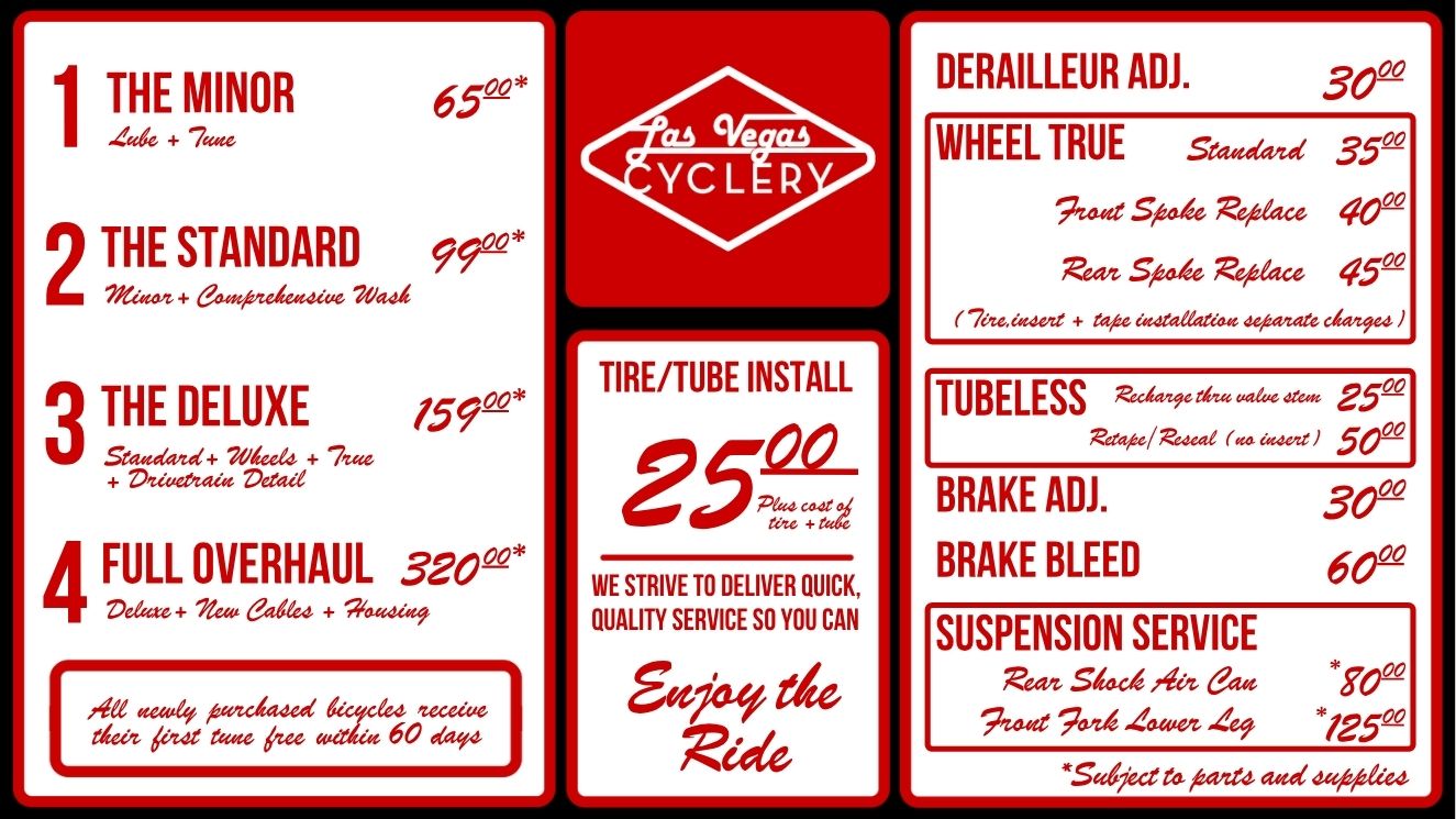 Bicycle Service & Repairs - Las Vegas Cyclery, Las Vegas, Nevada 89135
