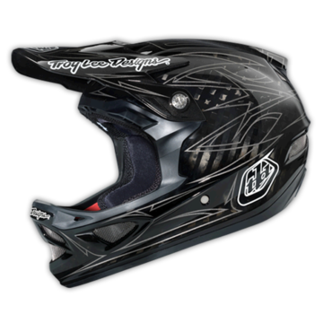 Troy Lee Designs D3 Helmet Pinstripe II CF Black