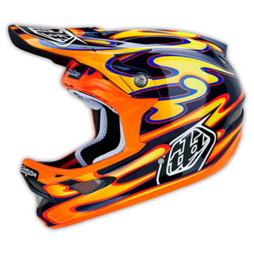Troy Lee Designs D3 Helmet Squirt CF Black/Orange
