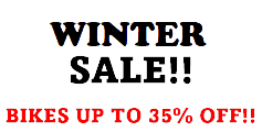 Winter Sale, bikes up to 35% off!