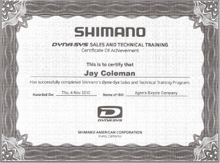 Shimano Certified