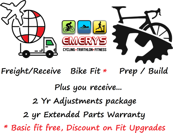 Emerys Destination / Build / Prep charge per bike $1401 to $1900