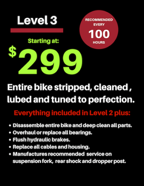 Level 3 Service package $299