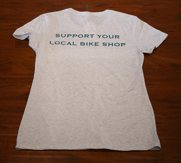 Blue Ridge Cyclery BRC Logo Tee - Women's Color: Light Gray