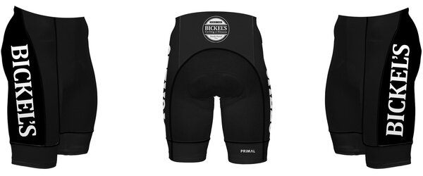 Primal Wear Bickel's Cycling and Fitness Cycling Shorts Black and White