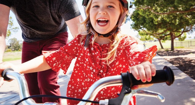 girl riding a bike