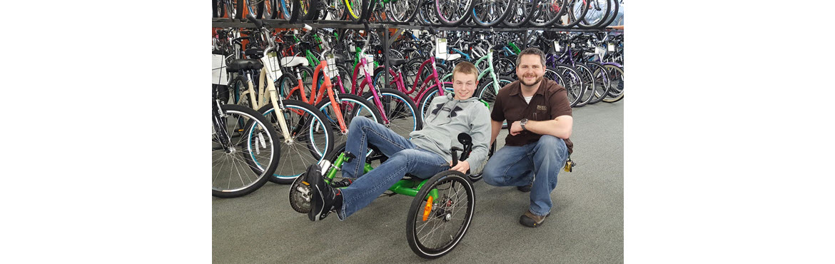 Ethan Koehler and Tyler Bickel at Bickel's Cycling and Fitness