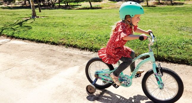 girl riding a bike