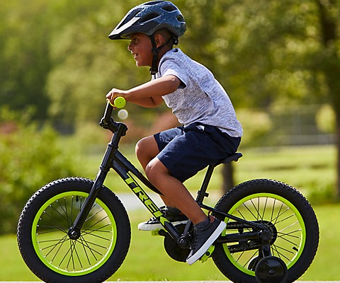 boy riding a bike