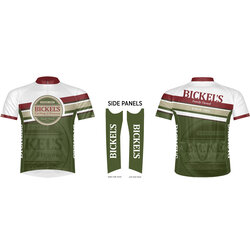 Primal Wear Bickel's Cycling and Fitness Green and White Jersey