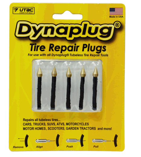 Dynaplug Tire Repair Plugs, Pointed Tip 5 Pack
