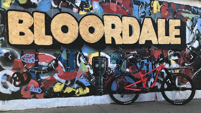 Kona mountain bike on the Bloordale wall mural