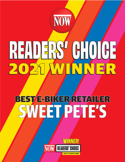 Sweet Pete's was voted Best E-Bike Retailer in Toronto for 2021!