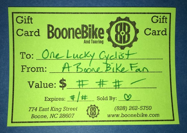 Boone Bike Gift Card