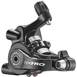 Tektro MD-C550 Dual-Piston Cable Actuated Mechanical Flat Mount Disc Caliper for Road Short-Pull Levers, Black