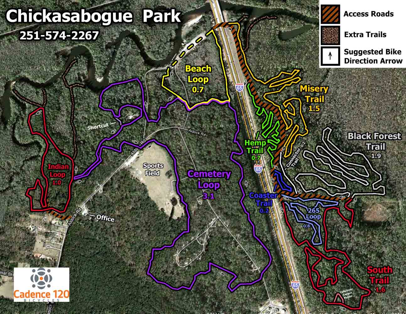 Chickasabouge Park - Mountain Bike Trails