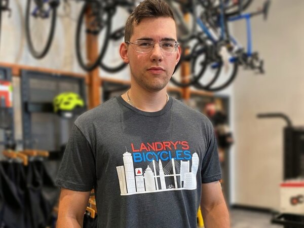 Landry's Bicycles Landry's Boston Skyline Soft Charcoal Tee 