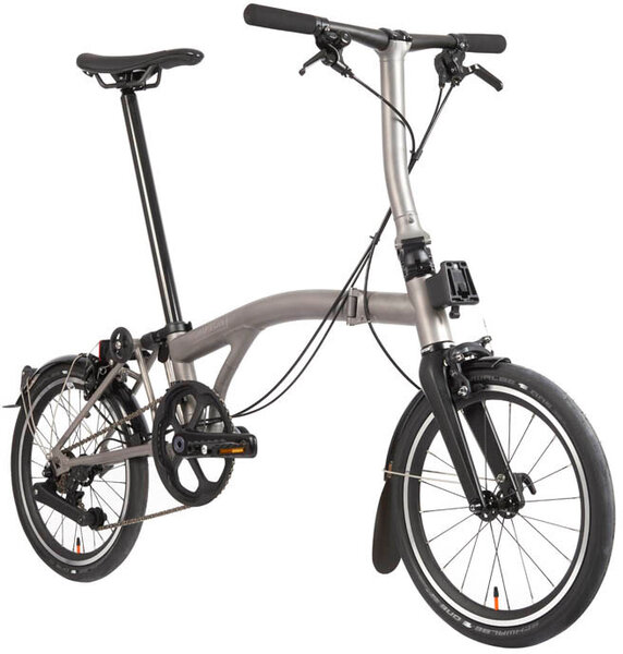 Brompton T Line 12 Speed Blasted Titanium