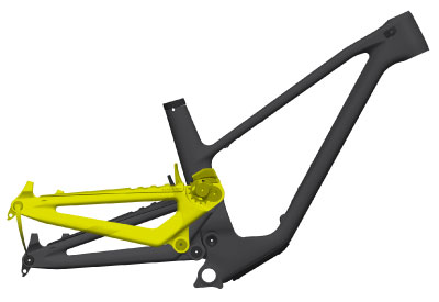 Forbidden bikes uses a high pivot suspension system