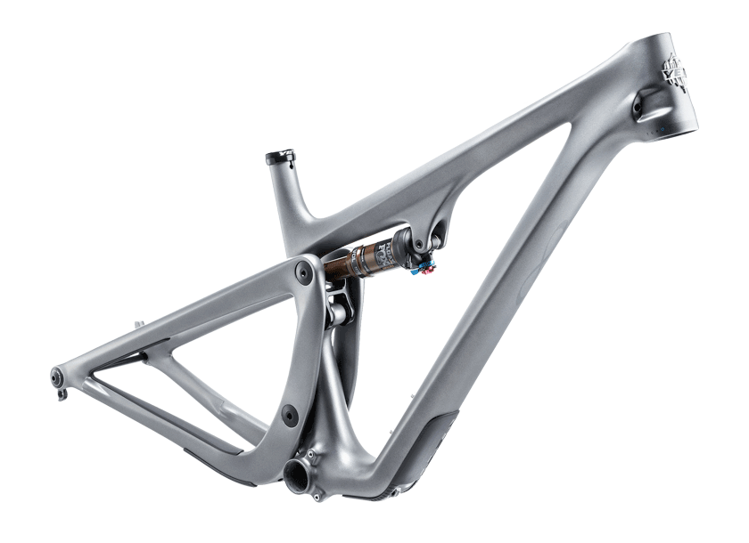 close up of yeti sb115 frame in anthracite silver