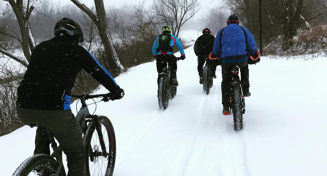 Mountain Biking in Snow