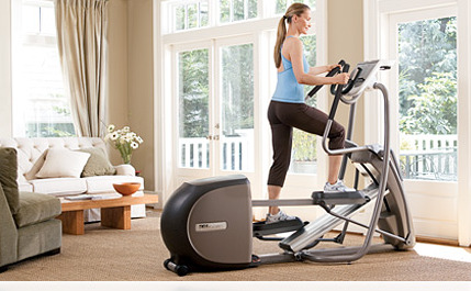 woman exercising on an Elliptical Trainer