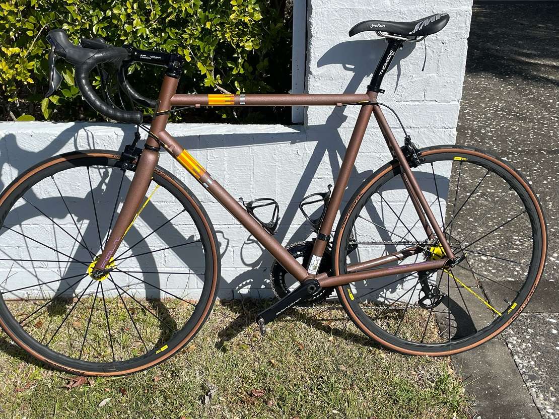 Dario Pegoretti's steel racing bicycle frame the marcelo mxxxxo and