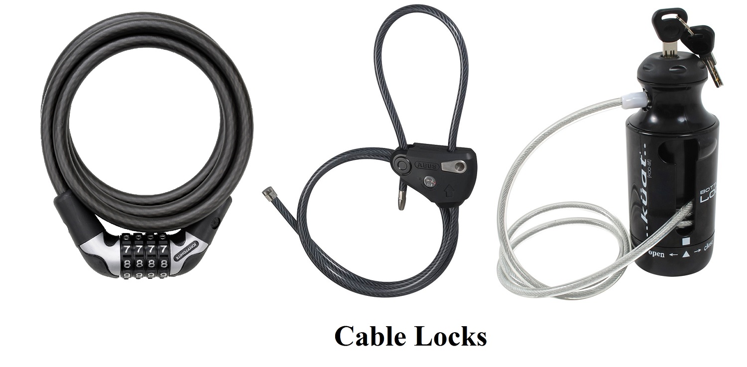Cable Locks from ABUS, Kuat or Kryptonite are the most convenient but are not for high-risk.