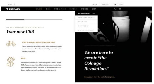 Something or other to do with the Colnago Blockchain
