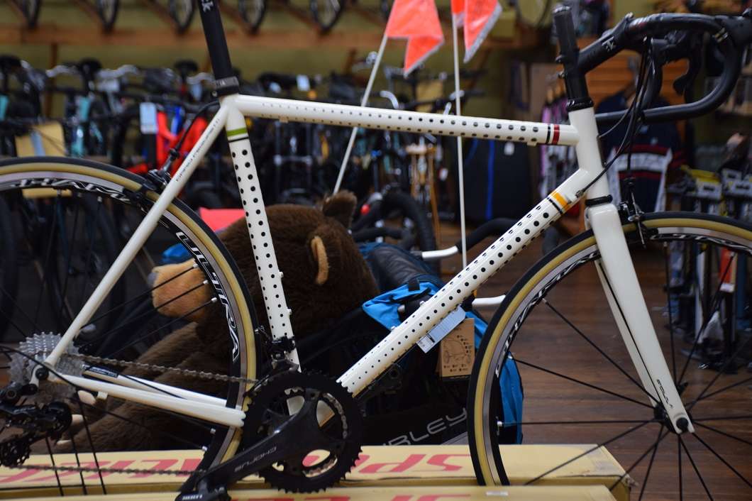 Dario Pegoretti's steel Duende bicycle frame and Lakeside Bicycles