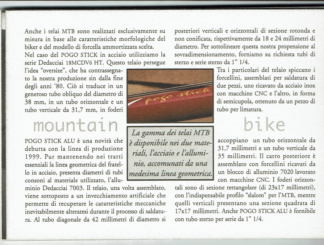 Page 11 of the Pegoretti 1999 catalog